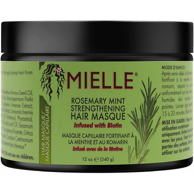 Mielle, Strengthening Hair Masque, Rosemary Mint, 12 oz (340 g)