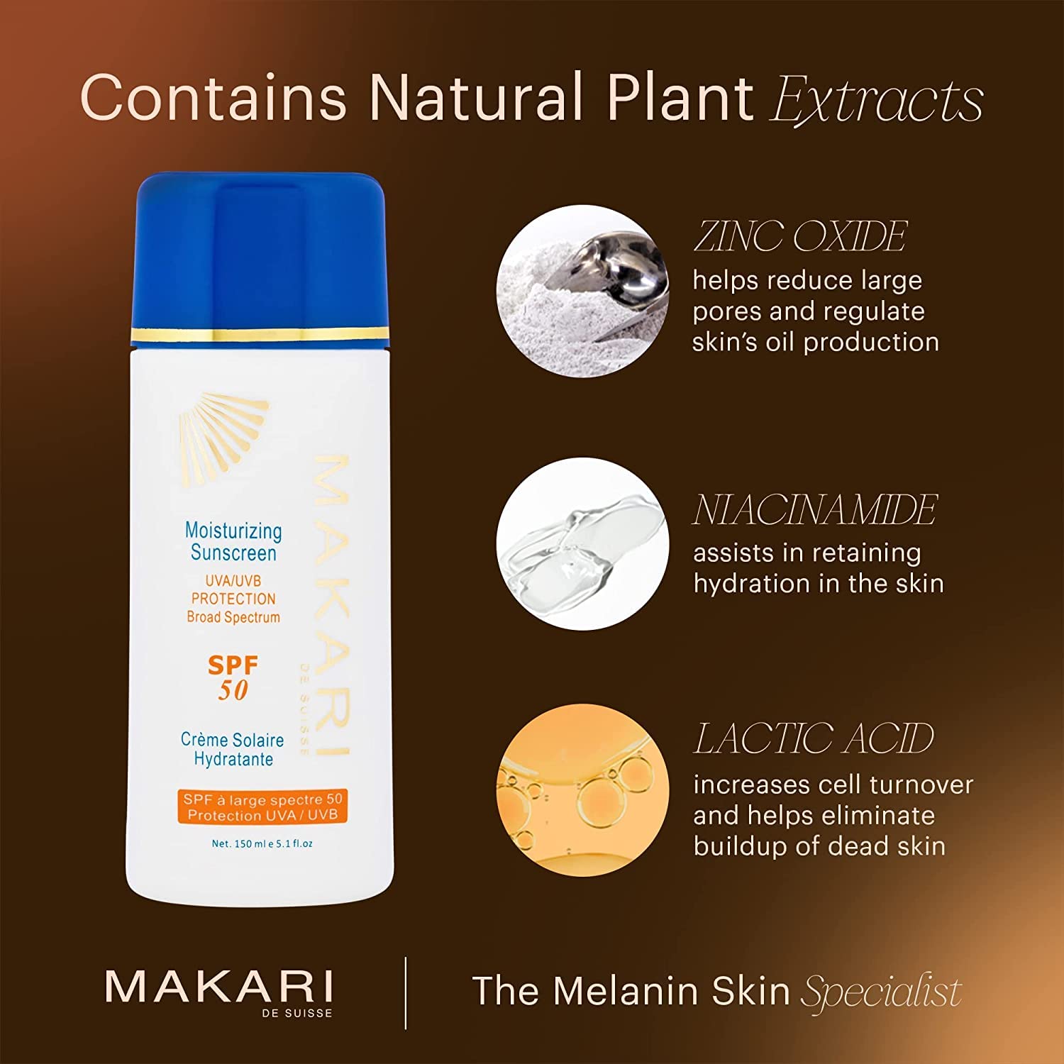 Makari Lightweight Moisturizing Sunscreen SPF 50