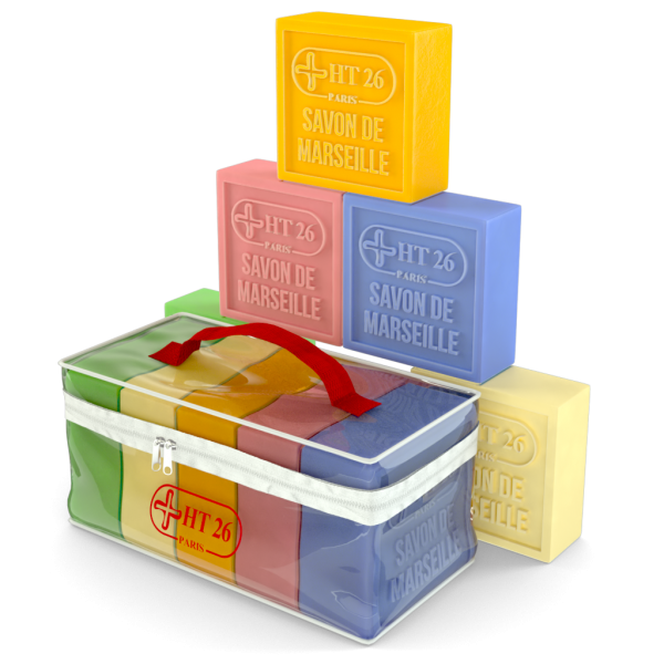 HT26 Paris - Set of 5 Marseille soap 150 gr in 5 fragrances