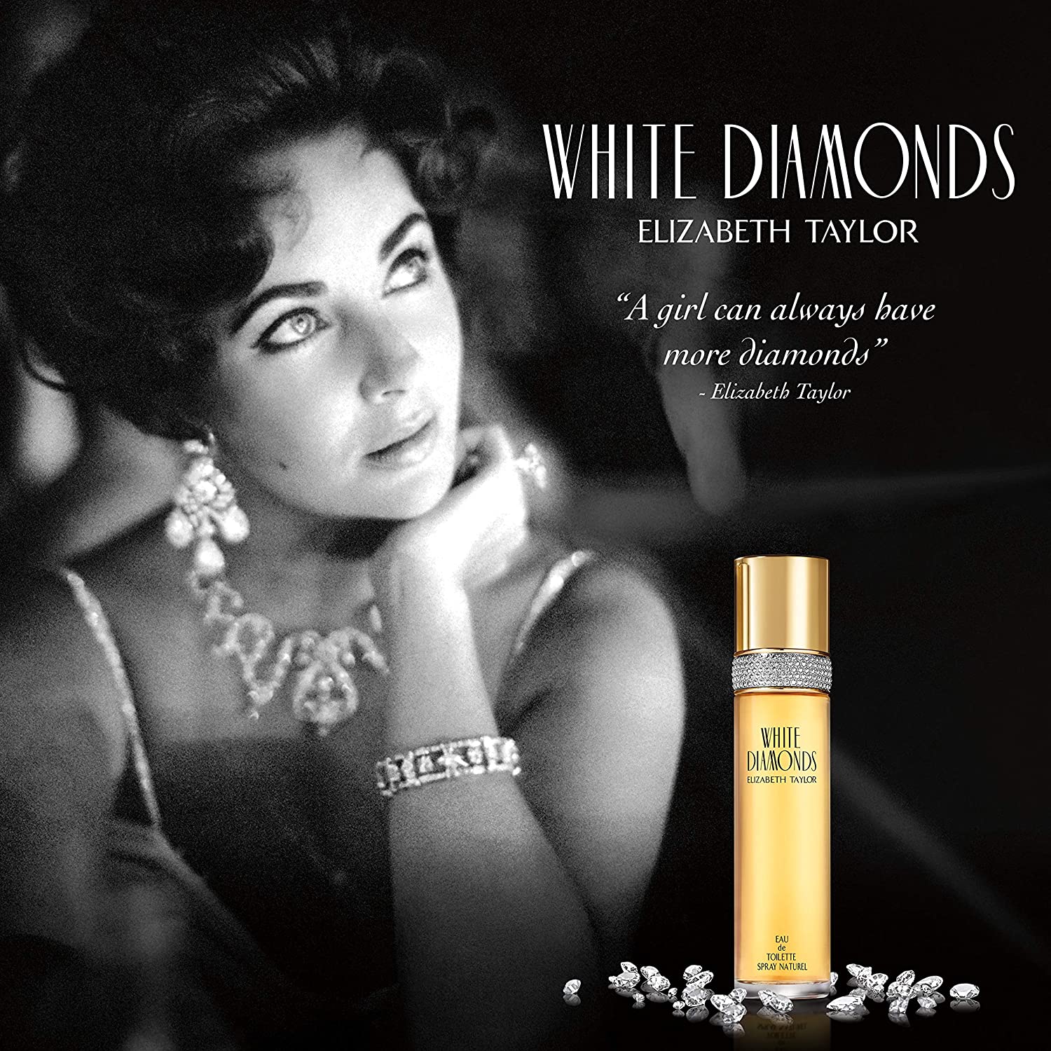 FRAG - White Diamonds par Elizabeth Taylor - Parfum pour Femme Eau de Toilette Spray 1.0 oz (30mL)