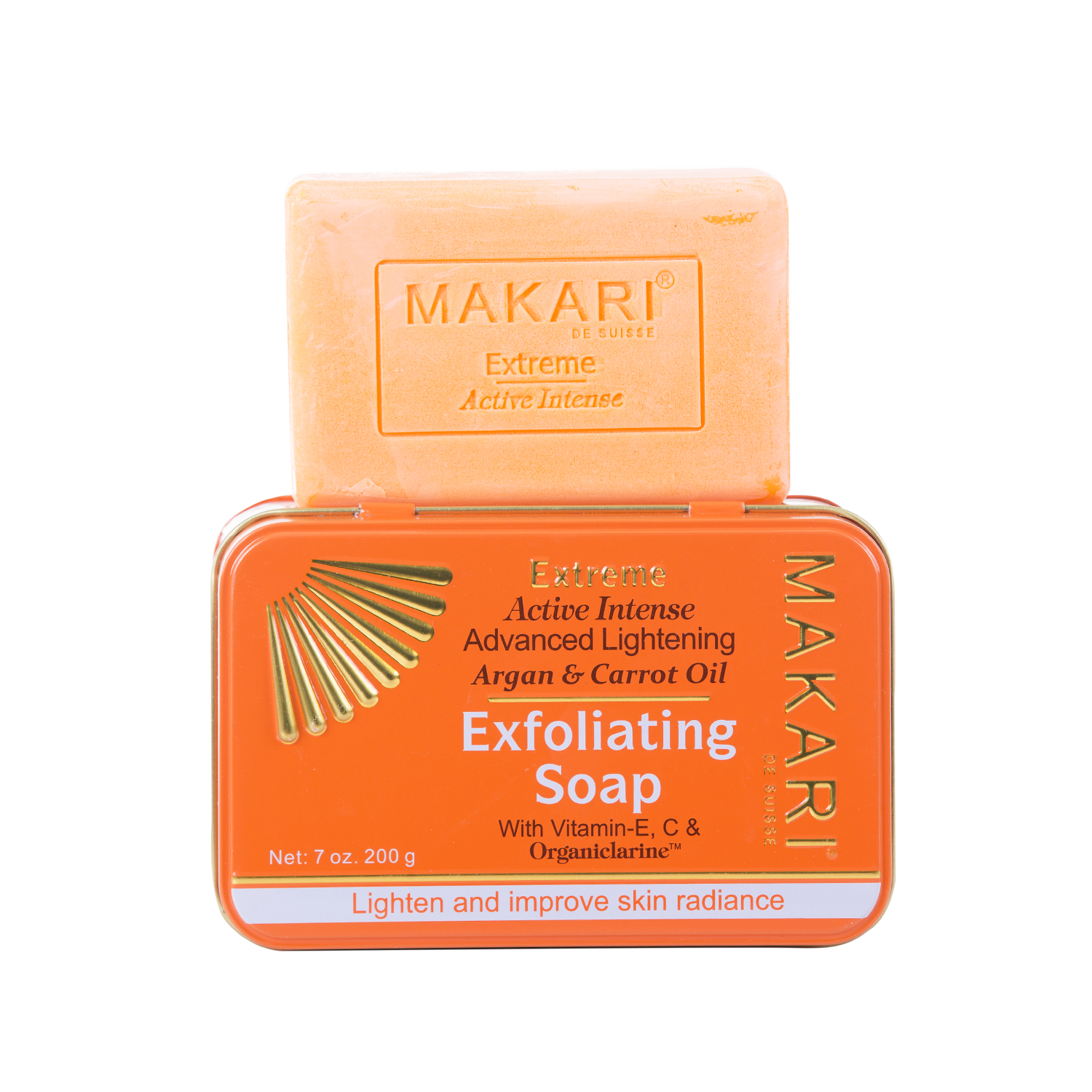 MAKARI - EXTREME ARGAN & CARROT OIL EXFOLIATING SOAP - Exfoliates. Lightens. Unifies tone.  For all skin types except sensitive - ShanShar