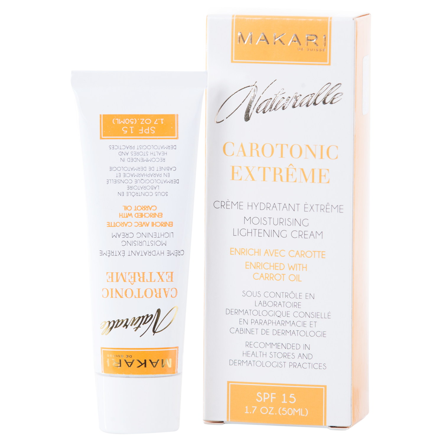 MAKARI - CAROTONIC EXTREME TONING CREAM SPF 15 Conditions. Fades blemishes. Brightens.  For oily and acne-prone skin types - ShanShar