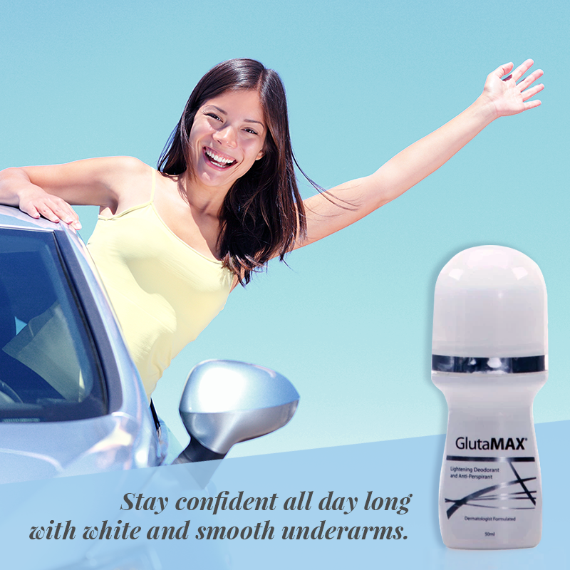 GlutaMAX Natural Intimate Lightening Deodorant - Safely Whitenning Underarms Deo Roll-on - 50ml