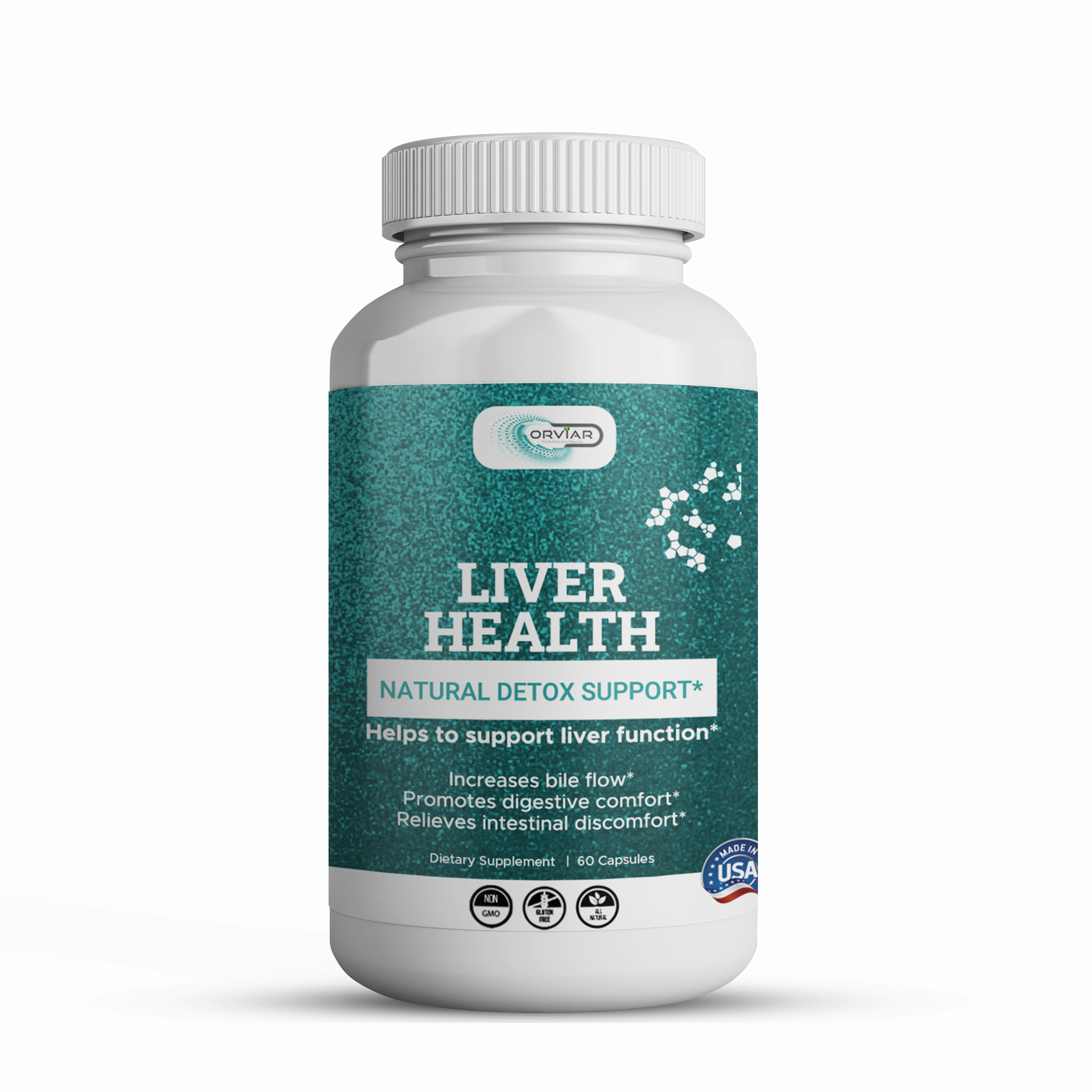 Supplément détox Orviar Liver Support - 60 Capsules