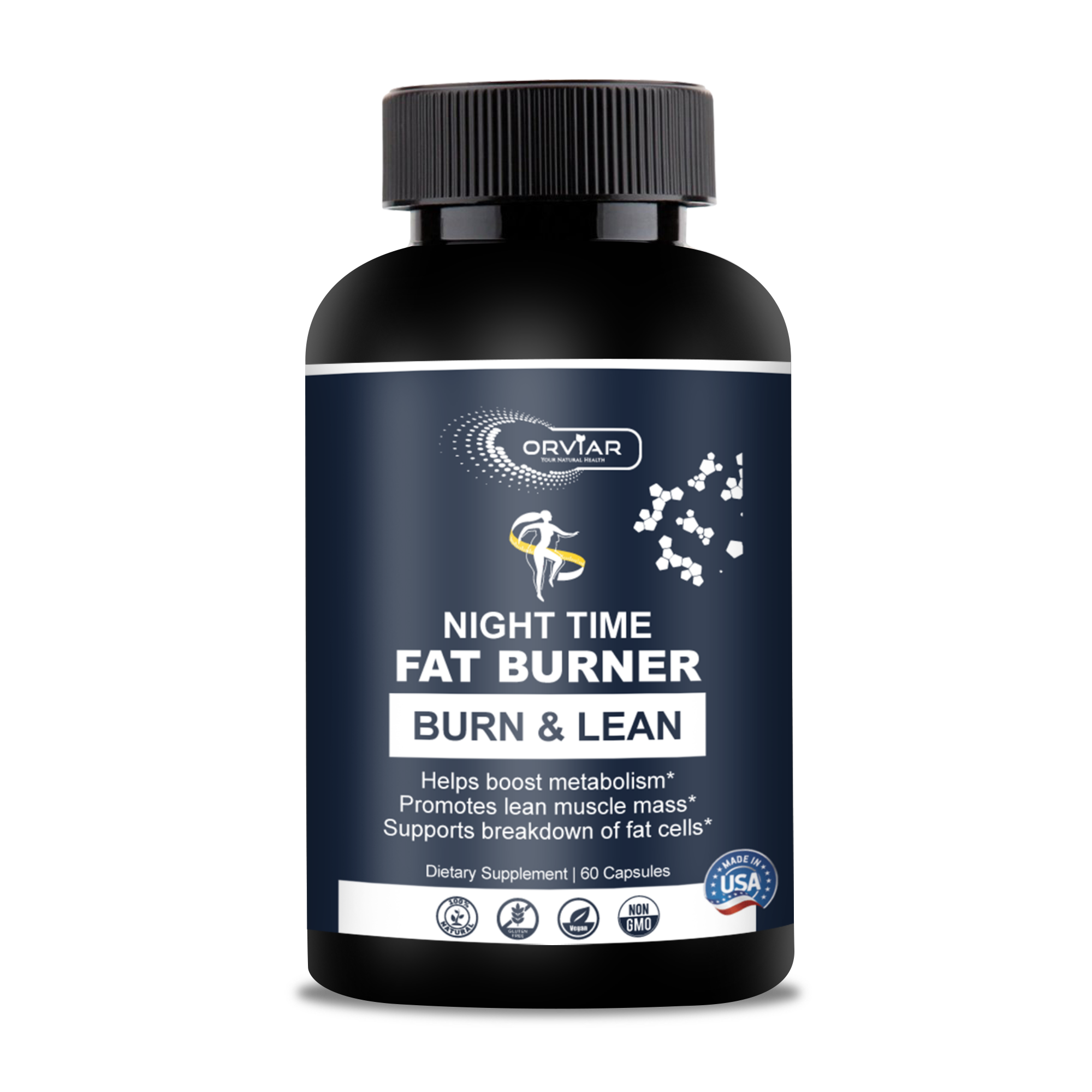 Orviar Burn & Lean - Fat Burner - pour vous aider à augmenter votre métabolisme et à brûler les graisses