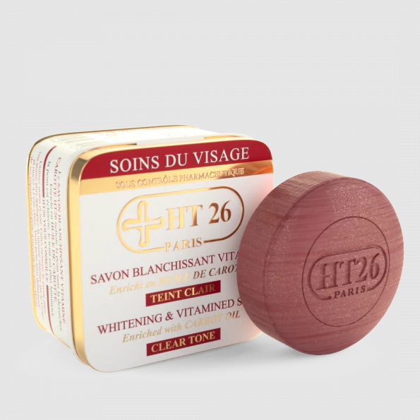 HT26 PARIS Savon Eclaircissant Carotte - Donne un teint plus clair- Pain de