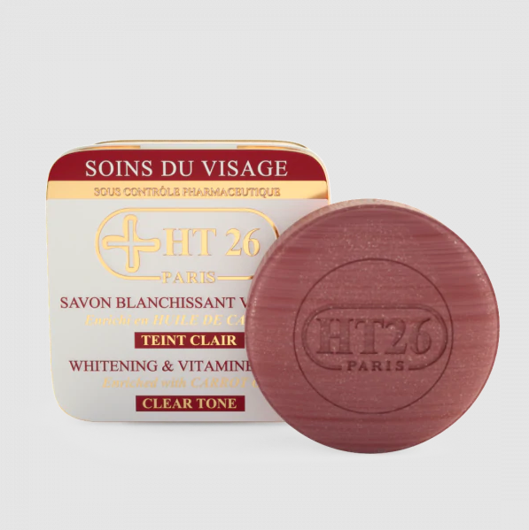 HT26 PARIS Savon Eclaircissant Carotte - Donne un teint plus clair- Pain de