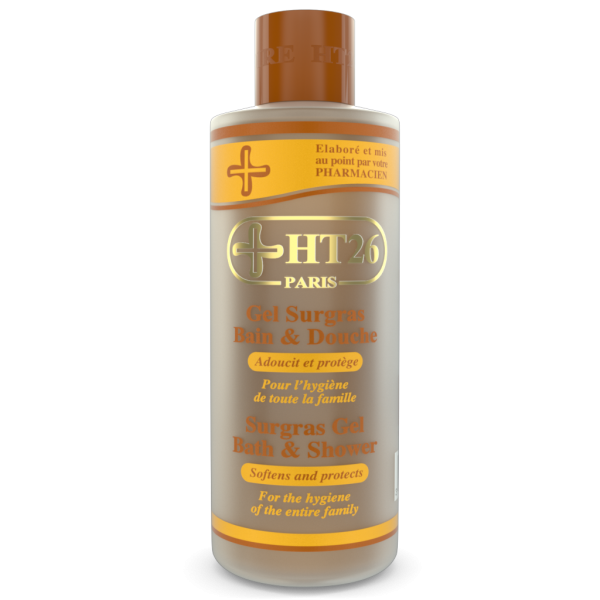 HT26 Paris - Gel bain et douche surgras crème pour peaux sèches et sensibles 1000ml