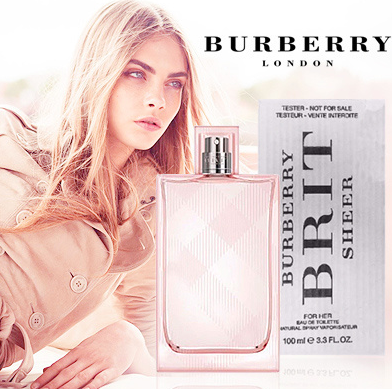 Brit Sheer by Burberry Fragrance for Women Eau de Toilette Spray 3.3 o