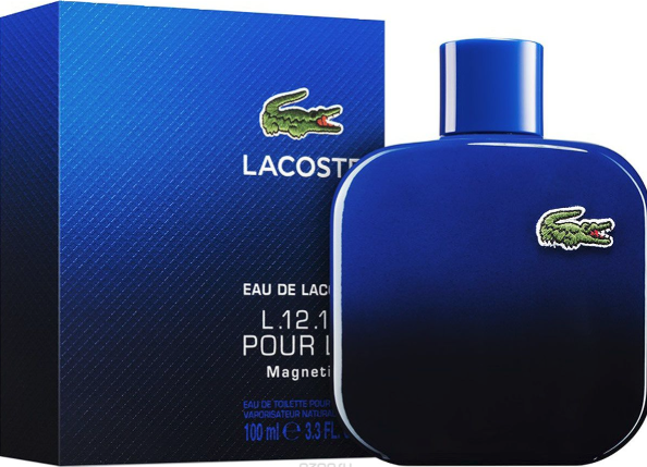 Eau de Lacoste L.12.12 Pour Lui Magnetic by Lacoste Fragrance for Men Eau de Toilette Spray 3.3 oz (100mL)